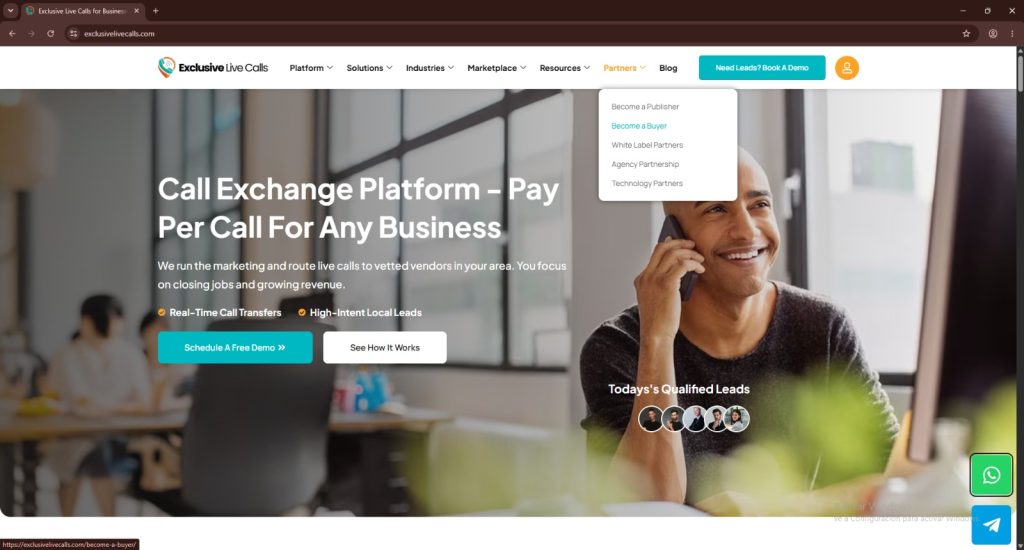 Become a Pay Per Call buyer with Exclusive Live Calls