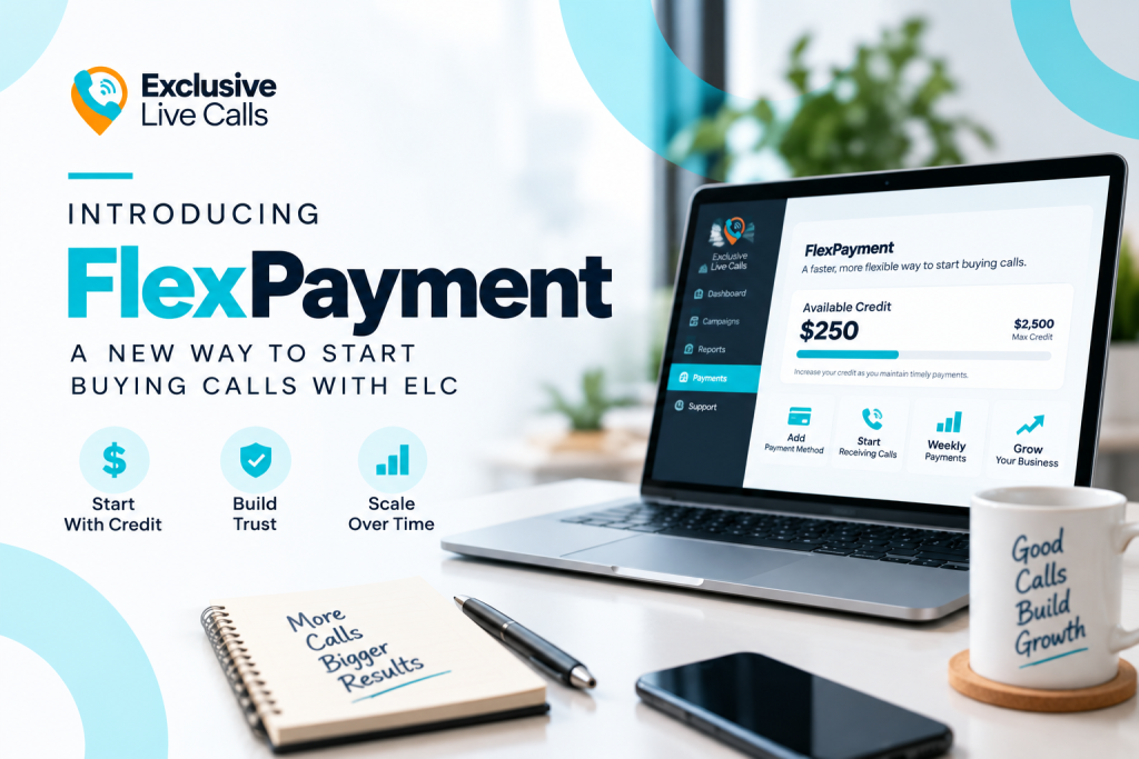 FlexPayment by Exclusive Live Calls for buying qualified Pay Per Call leads