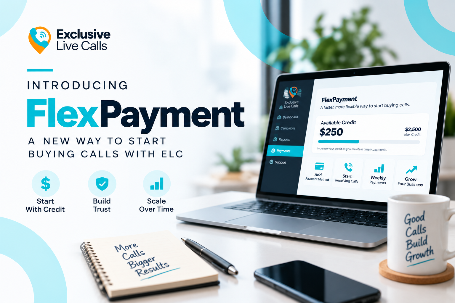 FlexPayment by Exclusive Live Calls for buying qualified Pay Per Call leads