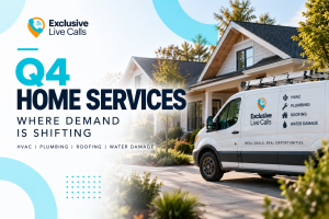 Q4 Home Services Pay Per Call demand for HVAC, plumbing, roofing and water damage