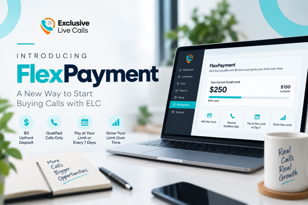 FlexPayment by Exclusive Live Calls for buying qualified Pay Per Call leads
